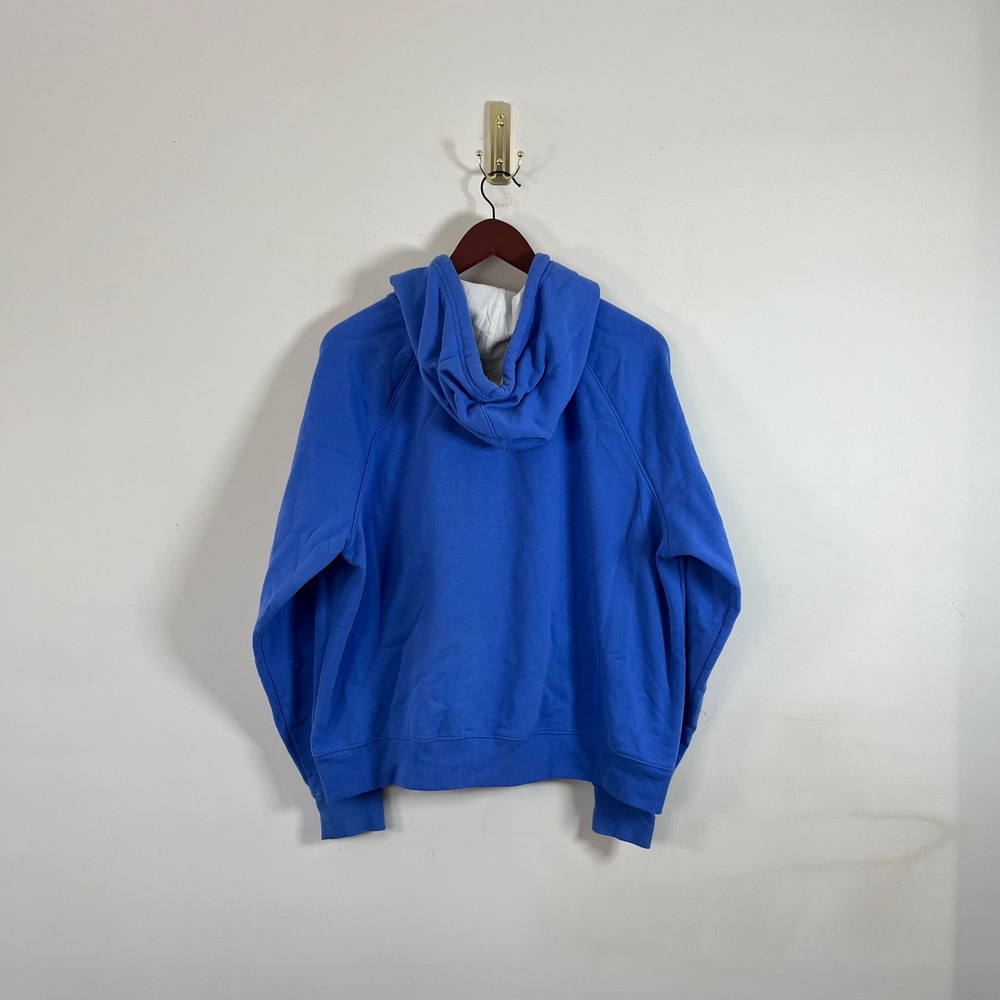 Y2K Champion Henley Hoodie Sweatshirt Embroidered Logo Blue XL Athleisure - Picture 5 of 7